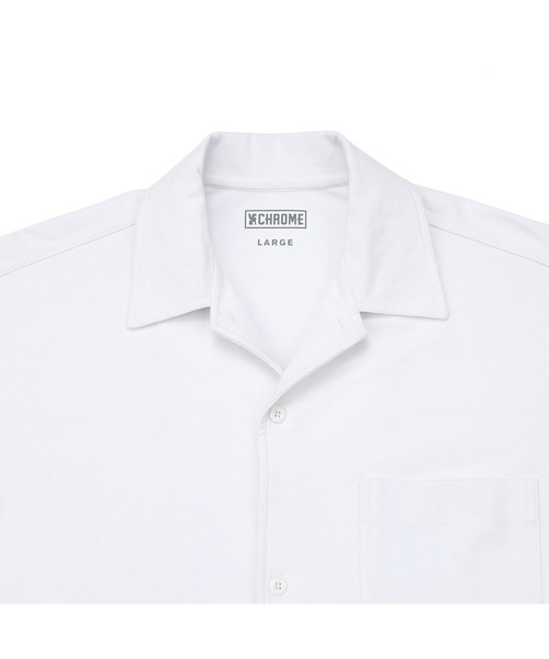 CHROME（クローム）の「［ CHROME / クローム ］LSC SHIRT WIDE FIT OG LOGO / ライムストーン ケーブ シャツ ワイド フィット オージー ロゴ 接触冷感 空間冷却 鍾乳洞 開襟シャツ（シャツ/ブラウス・メンズ・ホワイト/ブラック・XL/L/M）」の16枚目の写真