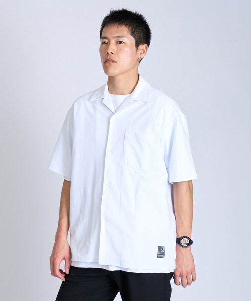 CHROME（クローム）の「［ CHROME / クローム ］LSC SHIRT WIDE FIT OG LOGO / ライムストーン ケーブ シャツ ワイド フィット オージー ロゴ 接触冷感 空間冷却 鍾乳洞 開襟シャツ（シャツ/ブラウス・メンズ・ホワイト/ブラック・XL/L/M）」の5枚目の写真
