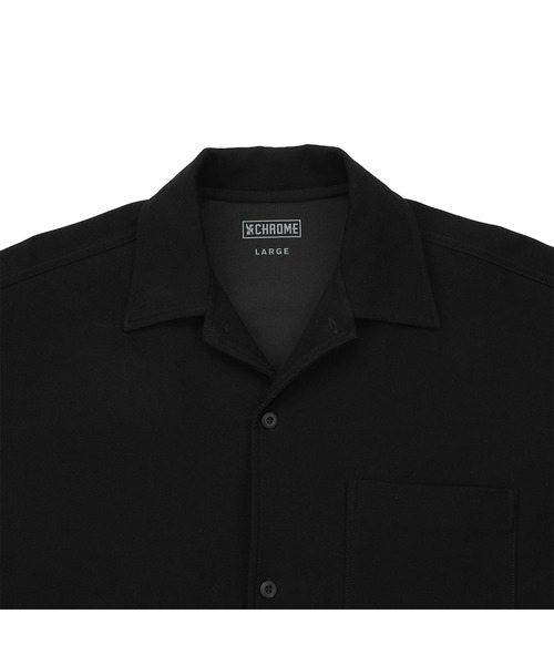 CHROME（クローム）の「［ CHROME / クローム ］LSC SHIRT WIDE FIT OG LOGO / ライムストーン ケーブ シャツ ワイド フィット オージー ロゴ 接触冷感 空間冷却 鍾乳洞 開襟シャツ（シャツ/ブラウス・メンズ・ホワイト/ブラック・XL/L/M）」の12枚目の写真