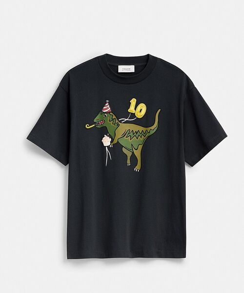 COACH（コーチ）の「レキシー リラックスド ティーシャツ（Tシャツ/カットソー・レディース・ブラック系その他・SMALL/MEDIUM/LARGE）」の2枚目の写真