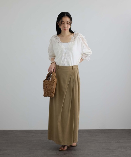 SALON adam et rope'(サロン アダム エ ロペ)の「リトリートレースブラウス(シャツ/ブラウス・レディース・オフホワイト/ブラック・FREE)」の5枚目の写真