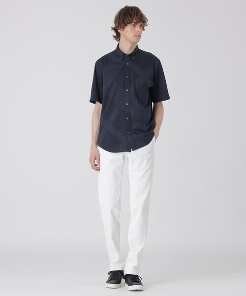 BLACK LABEL CRESTBRIDGE(ブラックレーベル・クレストブリッジ)の「シャドーチェックフロントジャージーシャツ(シャツ/ブラウス・メンズ・ネイビー/ブラック/ブルー/オフホワイト・L/S/M/XL)」の21枚目の写真