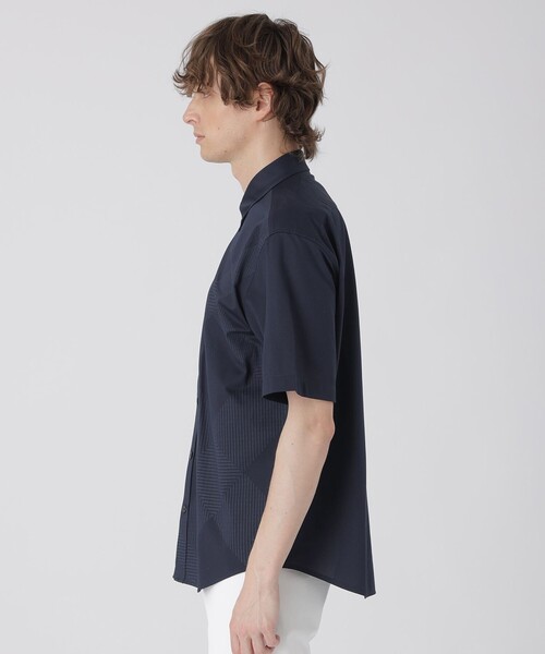 BLACK LABEL CRESTBRIDGE(ブラックレーベル・クレストブリッジ)の「シャドーチェックフロントジャージーシャツ(シャツ/ブラウス・メンズ・ネイビー/ブラック/ブルー/オフホワイト・L/S/M/XL)」の22枚目の写真