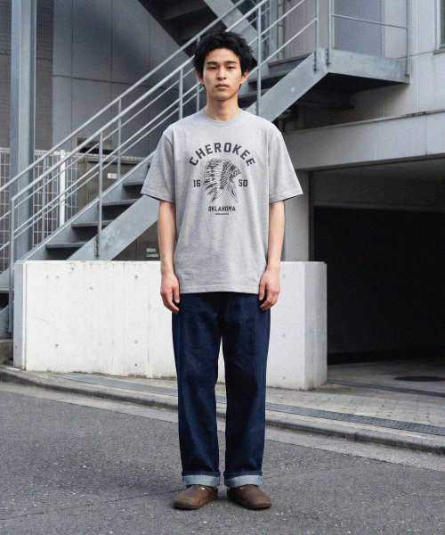 MODERMENT（モダーメント）の「ノーマルオーバーサイズ チェロキー 半袖Tシャツ [メランジ]（Tシャツ/カットソー・レディース・その他・1/2）」の2枚目の写真