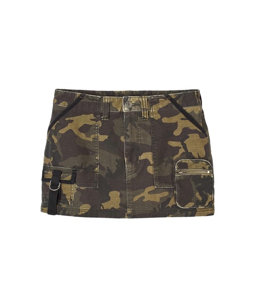 X-girl(エックスガール)の「MULTI POCKET MINI SKIRT(スカート・レディース・ブラック/カモフラージュ・S/M)」の16枚目の写真