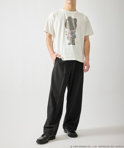 le cercle ADAM ET ROPE'(ルセルクルアダムエロペ)の「【HELLO KITTY BLACK別注】HELLO KITTY MULTI HOODIE Tシャツ(Tシャツ/カットソー・メンズ・ホワイト/チャコールグレー・L/M/S)」の8枚目の写真