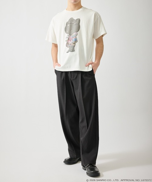 le cercle ADAM ET ROPE'(ルセルクルアダムエロペ)の「【HELLO KITTY BLACK別注】HELLO KITTY MULTI HOODIE Tシャツ(Tシャツ/カットソー・メンズ・ホワイト/チャコールグレー・L/M/S)」の9枚目の写真