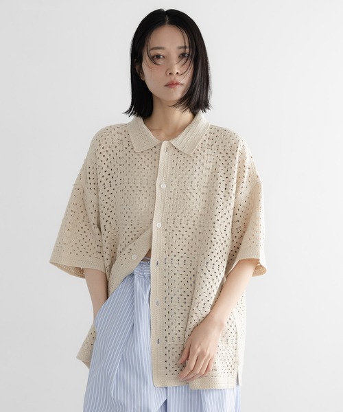 LOWRYS FARM(ローリーズファーム)の「【LFM(U)】クロシェアミニットシャツSS 859597(シャツ/ブラウス・メンズ・ブラウン/アイボリー/ホワイト系その他2・MEDIUM/LARGE)」の17枚目の写真