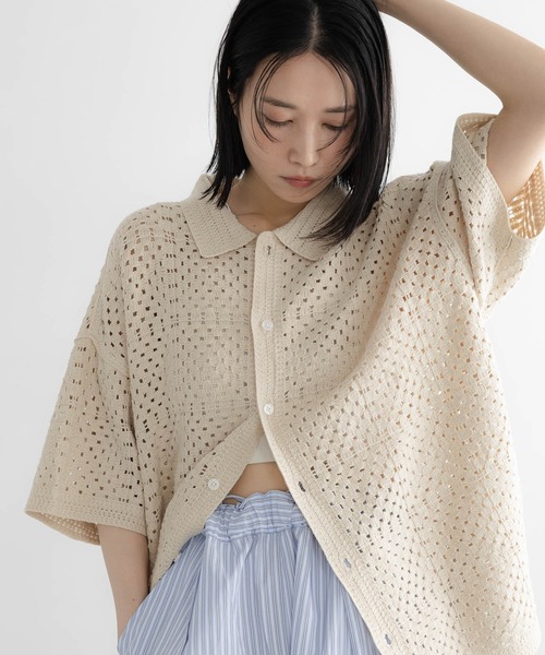 LOWRYS FARM(ローリーズファーム)の「【LFM(U)】クロシェアミニットシャツSS 859597(シャツ/ブラウス・メンズ・ブラウン/アイボリー/ホワイト系その他2・MEDIUM/LARGE)」の18枚目の写真