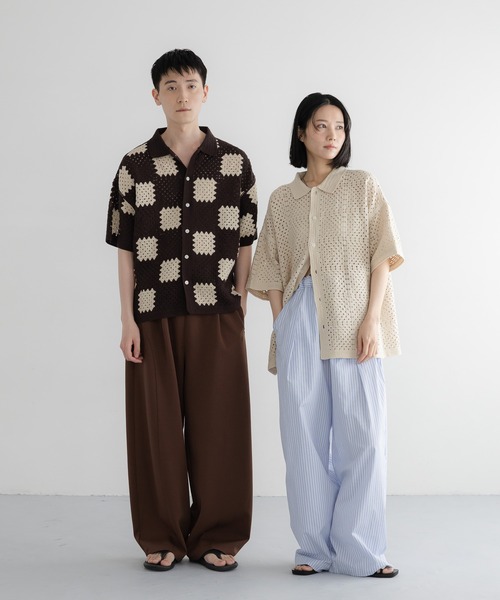 LOWRYS FARM(ローリーズファーム)の「【LFM(U)】クロシェアミニットシャツSS 859597(シャツ/ブラウス・メンズ・ブラウン/アイボリー/ホワイト系その他2・MEDIUM/LARGE)」の12枚目の写真