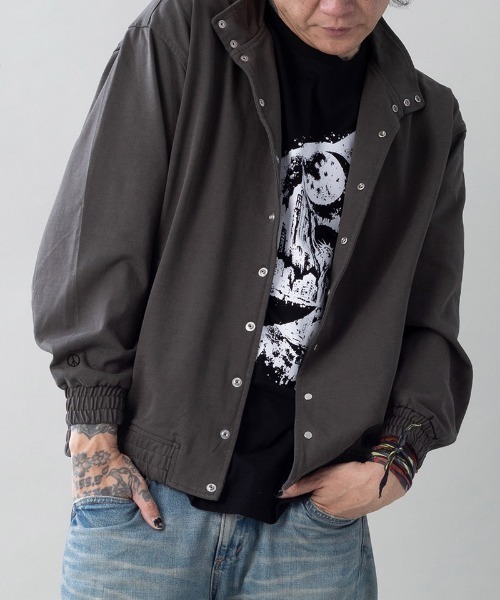 EGO TRIPPING（エゴトリッピング）の「mj11600- EGO×PROPA MOLD-SWEATJACKET スタンドブルゾン(P16704)（ブルゾン・メンズ・チャコール/杢グレー・46/48）」の2枚目の写真
