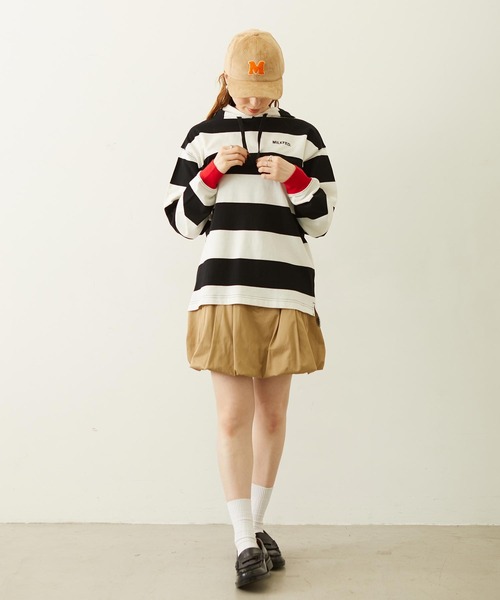 MILKFED.（ミルクフェド）の「INITIAL EMBROIDERED CAP（キャップ・レディース・ベージュ/ブラック/ネイビー・ONE SIZE）」の14枚目の写真