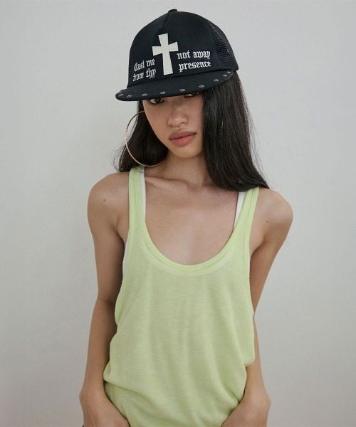 SCULPTOR(スカルプター)の「Cross Mesh Cap(キャップ・レディース・ピンク/ブラック・FREE)」の3枚目の写真