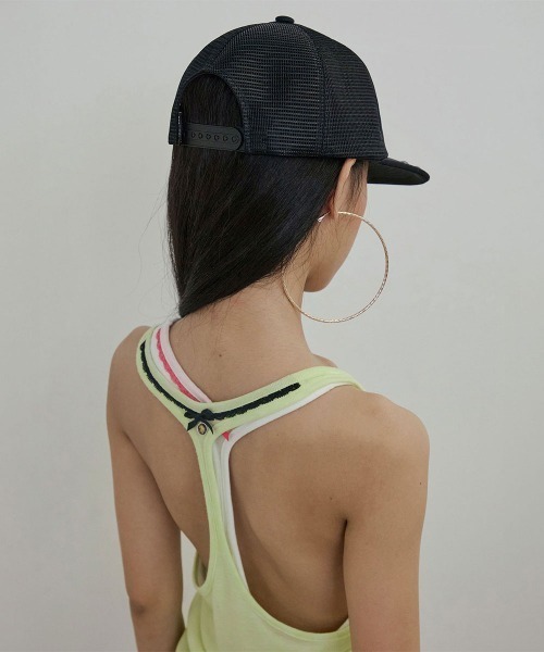 SCULPTOR(スカルプター)の「Cross Mesh Cap(キャップ・レディース・ピンク/ブラック・FREE)」の4枚目の写真