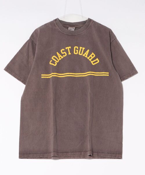 HOUSTON(ヒューストン)の「HOUSTON USED加工プリントTシャツ(COAST GUARD)(Tシャツ/カットソー・メンズ・サーモンピンク/ブラウン/ホワイト/ネイビー・XX-LARGE/X-LARGE/LARGE/MEDIUM)」の7枚目の写真