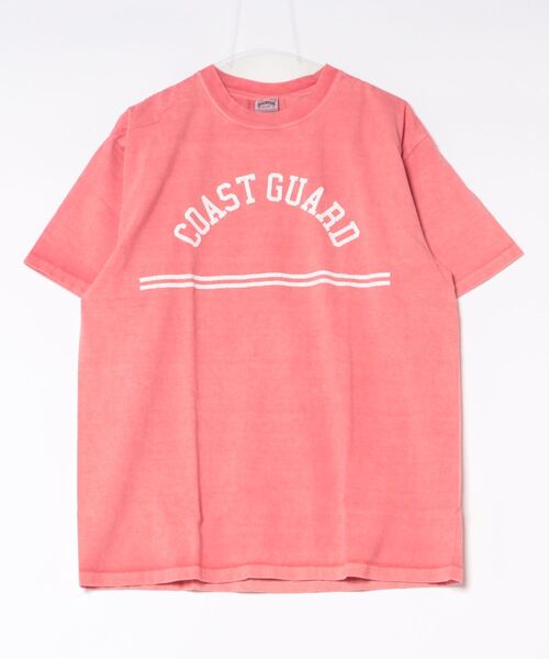 HOUSTON(ヒューストン)の「HOUSTON USED加工プリントTシャツ(COAST GUARD)(Tシャツ/カットソー・メンズ・サーモンピンク/ブラウン/ホワイト/ネイビー・XX-LARGE/X-LARGE/LARGE/MEDIUM)」の12枚目の写真