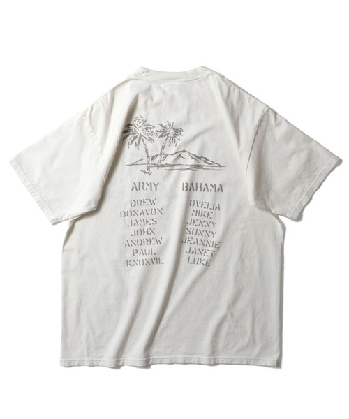 HOUSTON(ヒューストン)の「HOUSTON USED加工プリントTシャツ(COAST GUARD)(Tシャツ/カットソー・メンズ・サーモンピンク/ブラウン/ホワイト/ネイビー・XX-LARGE/X-LARGE/LARGE/MEDIUM)」の6枚目の写真