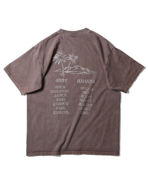 HOUSTON(ヒューストン)の「HOUSTON USED加工プリントTシャツ(COAST GUARD)(Tシャツ/カットソー・メンズ・サーモンピンク/ブラウン/ホワイト/ネイビー・XX-LARGE/X-LARGE/LARGE/MEDIUM)」の8枚目の写真
