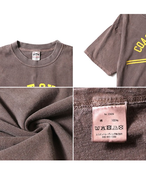HOUSTON(ヒューストン)の「HOUSTON USED加工プリントTシャツ(COAST GUARD)(Tシャツ/カットソー・メンズ・サーモンピンク/ブラウン/ホワイト/ネイビー・XX-LARGE/X-LARGE/LARGE/MEDIUM)」の16枚目の写真