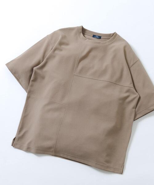 ITEMS URBANRESEARCH(アイテムズ アーバンリサーチ)の「シャドーパターンキリカエ半袖Tシャツ(Tシャツ/カットソー・メンズ・オリーブ/ブラック/ベージュ/ホワイト・LARGE/MEDIUM)」の3枚目の写真