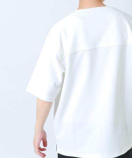 ITEMS URBANRESEARCH(アイテムズ アーバンリサーチ)の「シャドーパターンキリカエ半袖Tシャツ(Tシャツ/カットソー・メンズ・オリーブ/ブラック/ベージュ/ホワイト・LARGE/MEDIUM)」の8枚目の写真