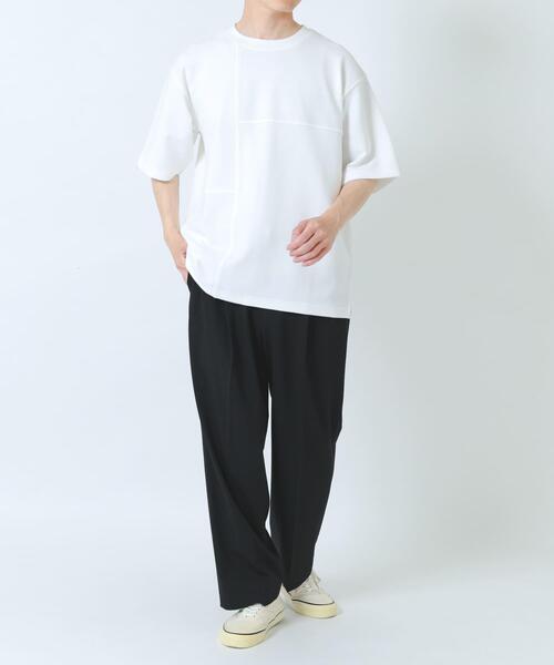 ITEMS URBANRESEARCH(アイテムズ アーバンリサーチ)の「シャドーパターンキリカエ半袖Tシャツ(Tシャツ/カットソー・メンズ・オリーブ/ブラック/ベージュ/ホワイト・LARGE/MEDIUM)」の9枚目の写真