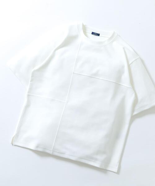 ITEMS URBANRESEARCH(アイテムズ アーバンリサーチ)の「シャドーパターンキリカエ半袖Tシャツ(Tシャツ/カットソー・メンズ・オリーブ/ブラック/ベージュ/ホワイト・LARGE/MEDIUM)」の10枚目の写真
