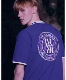 IRISHMAN（アイリッシュマン）の「【IRISHMAN/アイリッシュマン】【AURORA REFLECT】signature logo half zip mock neck pullover / 光るハーフジップモックネックプルオーバー（UNISEX）リフレクター（Tシャツ/カットソー）」