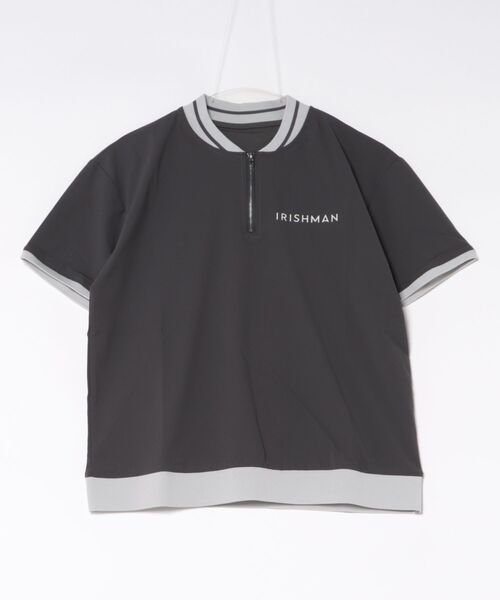 IRISHMAN(アイリッシュマン)の「【IRISHMAN/アイリッシュマン】【AURORA REFLECT】signature logo half zip mock neck pullover / 光るハーフジップモックネックプルオーバー(UNISEX)リフレクター(Tシャツ/カットソー・メンズ・ブルー/グレー/チャコールグレー・SMALL/MEDIUM/X-LARGE)」の13枚目の写真
