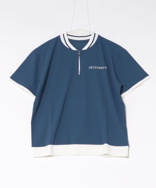 IRISHMAN(アイリッシュマン)の「【IRISHMAN/アイリッシュマン】【AURORA REFLECT】signature logo half zip mock neck pullover / 光るハーフジップモックネックプルオーバー(UNISEX)リフレクター(Tシャツ/カットソー・メンズ・ブルー/グレー/チャコールグレー・SMALL/MEDIUM/X-LARGE)」の11枚目の写真