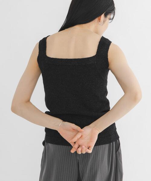 KBF（ケイビーエフ）の「2WAYニットタンクトップ（タンクトップ・レディース・ベージュ/ブラウン系その他/ブラック系その他・ONE）」の2枚目の写真