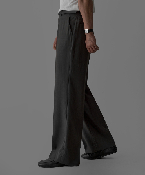 BOWLOW PRODUCT（バウロープロダクト）の「サマーセミフレアスラックス[チャコール]（スラックス・メンズ・その他・MEDIUM/LARGE/X-LARGE）」の4枚目の写真