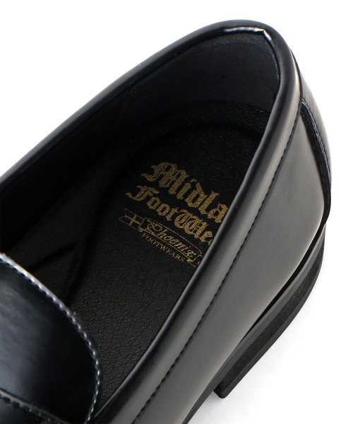 Midland FootWears（ミッドランド フットウエアーズ）の「スタンダード コインローファー / Midland Footwears 000016（ローファー・メンズ・ブラック・27.5cm/27.0cm/26.5cm/26.0cm/25.5cm/25.0cm/24.5cm/28.0cm）」の8枚目の写真
