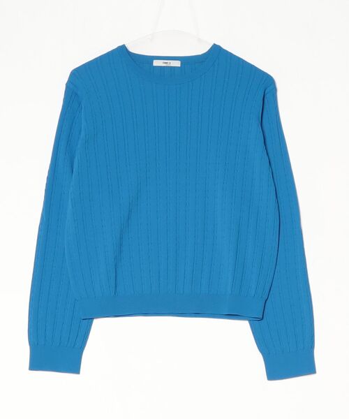 COMME CA(コムサ)の「〔 TALLサイズ 〕 コットンダルストレッチ ケーブルプルオーバー(ニット/セーター・レディース・グレー/ブルー/キナリ・15号)」の3枚目の写真