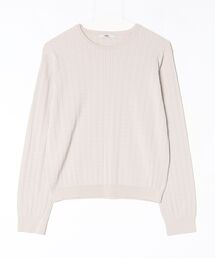 〔 TALLサイズ 〕 コットンダルストレッチ ケーブルプルオーバー