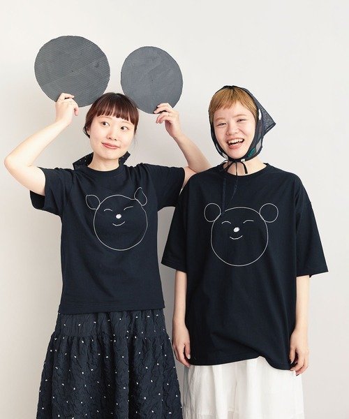bulle de savon(ビュルデサボン)の「△【WEB&一部店舗限定】dot dot dot T-shirt(Tシャツ/カットソー・レディース・ブラック系その他・LARGE/SMALL)」の1枚目の写真
