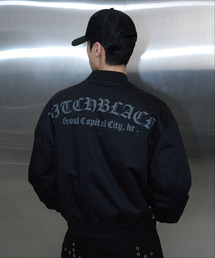 UTILITY POCKET LOGO FLIGHT JARCKET (BLACK)