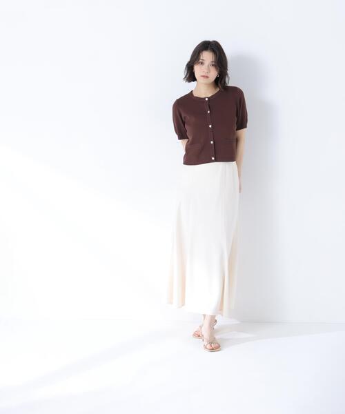NATURAL BEAUTY BASIC（ナチュラルビューティーベーシック）の「【追加生産】シルクブレンドカーディガン半袖（カーディガン/ボレロ・レディース・ピンク/ダークブラウン/ネイビー/レッド・ﾌﾘ-/FREE）」の19枚目の写真