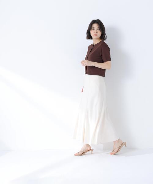 NATURAL BEAUTY BASIC（ナチュラルビューティーベーシック）の「【追加生産】シルクブレンドカーディガン半袖（カーディガン/ボレロ・レディース・ピンク/ダークブラウン/ネイビー/レッド・ﾌﾘ-/FREE）」の21枚目の写真