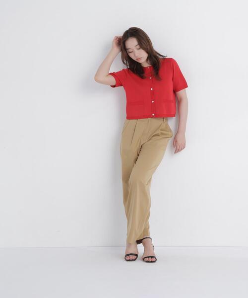 NATURAL BEAUTY BASIC（ナチュラルビューティーベーシック）の「【追加生産】シルクブレンドカーディガン半袖（カーディガン/ボレロ・レディース・ピンク/ダークブラウン/ネイビー/レッド・ﾌﾘ-/FREE）」の22枚目の写真