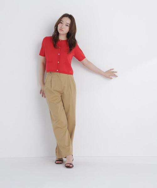 NATURAL BEAUTY BASIC（ナチュラルビューティーベーシック）の「【追加生産】シルクブレンドカーディガン半袖（カーディガン/ボレロ・レディース・ピンク/ダークブラウン/ネイビー/レッド・ﾌﾘ-/FREE）」の20枚目の写真