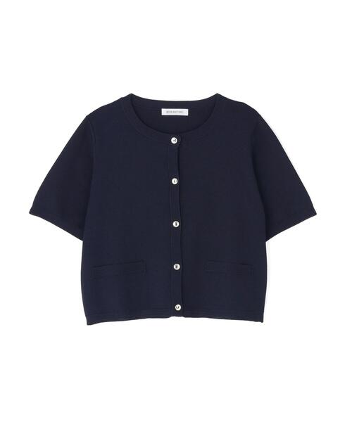 NATURAL BEAUTY BASIC（ナチュラルビューティーベーシック）の「【追加生産】シルクブレンドカーディガン半袖（カーディガン/ボレロ・レディース・ピンク/ダークブラウン/ネイビー/レッド・ﾌﾘ-/FREE）」の11枚目の写真