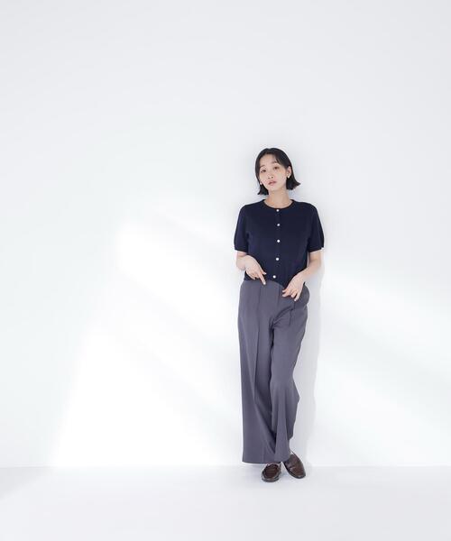 NATURAL BEAUTY BASIC（ナチュラルビューティーベーシック）の「【追加生産】シルクブレンドカーディガン半袖（カーディガン/ボレロ・レディース・ピンク/ダークブラウン/ネイビー/レッド・ﾌﾘ-/FREE）」の10枚目の写真