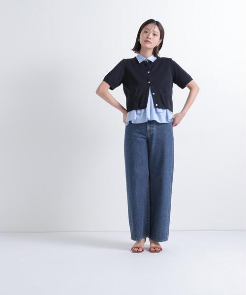 NATURAL BEAUTY BASIC（ナチュラルビューティーベーシック）の「【追加生産】シルクブレンドカーディガン半袖（カーディガン/ボレロ・レディース・ピンク/ダークブラウン/ネイビー/レッド・ﾌﾘ-/FREE）」の14枚目の写真