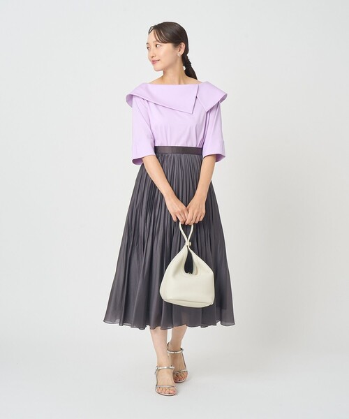 ANAYI(アナイ)の「テンセルポリオーガンプリーツ スカート(スカート・レディース・ブラック/ラベンダー/チャコールグレー/ホワイト・38/34/36)」の22枚目の写真