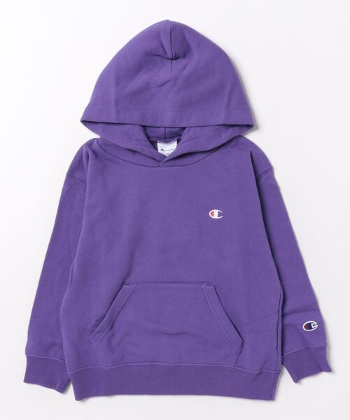 Champion(チャンピオン)の「Champion/チャンピオン HOODED SWEATSHIRT(スウェット・キッズ・グレー/パープル/ライム/ネイビー/オートミール/ブラック・130cm/160cm/150cm/140cm/120cm)」の6枚目の写真