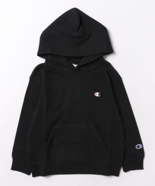 Champion(チャンピオン)の「Champion/チャンピオン HOODED SWEATSHIRT(スウェット・キッズ・グレー/パープル/ライム/ネイビー/オートミール/ブラック・130cm/160cm/150cm/140cm/120cm)」の2枚目の写真