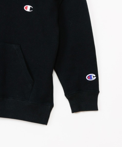 Champion(チャンピオン)の「Champion/チャンピオン HOODED SWEATSHIRT(スウェット・キッズ・グレー/パープル/ライム/ネイビー/オートミール/ブラック・130cm/160cm/150cm/140cm/120cm)」の13枚目の写真