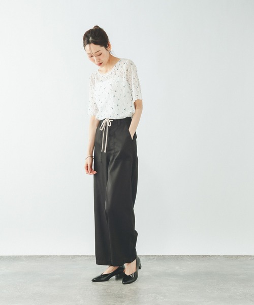 GLOBAL WORK（グローバルワーク）の「GOODチノベイカー冷感パンツ/666403（その他パンツ・レディース・チャコールグレー/ベージュ/ブラック/カーキ・LARGE/SMALL/MEDIUM）」の18枚目の写真