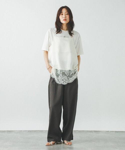 GLOBAL WORK（グローバルワーク）の「GOODチノベイカー冷感パンツ/666403（その他パンツ・レディース・チャコールグレー/ベージュ/ブラック/カーキ・LARGE/SMALL/MEDIUM）」の21枚目の写真